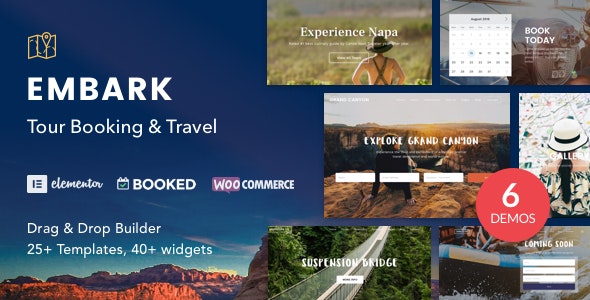Booking - Tema WordPress para reserva de passeios e viagens - Embarque